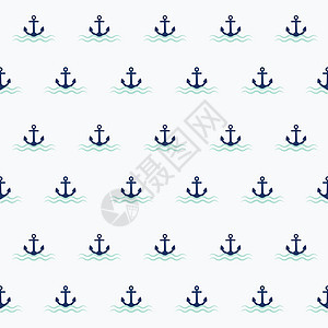 锚点背景矢量图解设计模板巡航锚地水手海洋徽章港口商业翅膀海军海浪图片