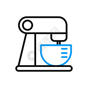 食品加工机图标 混合 电动厨具器具插图打浆机工具厨房搅拌机烹饪机器家电混合器图片