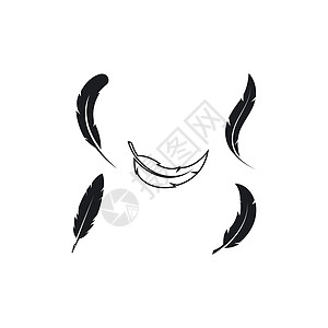 羽毛墨水图标插图矢量模板绘画重量鹅毛笔黑色艺术标识翅膀羽化写作棕色图片