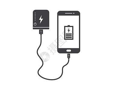 充电智能手机与移动电源 vect电池电话细胞技术累加器白色活力数据充电宝银行图片
