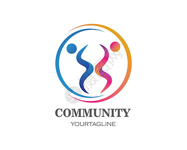社区篮球领导力 社区和社会关怀标志模板 vecto领导团体身份友谊家庭孩子们多样性联盟会议成功设计图片