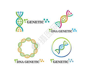 Dna 遗传标志图标它制作图案遗传学科学螺旋细胞微生物学化学品化学原子粒子药店图片