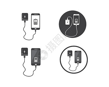 充电智能手机与移动电源 vect充电器活力细胞插头电缆充值白色数据电池充电宝图片