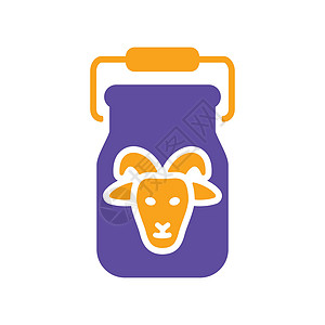 罐装牛奶矢量平面字形 ico 的容器食物液体山羊金属农场插图瓶子产品农业饮料图片