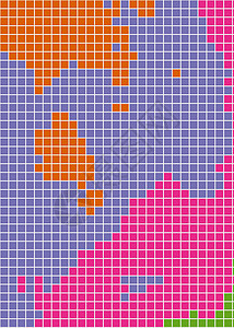 抽象几何彩色像素生成艺术图案创造力正方形数学几何学计算科学插图天空装饰品墙纸背景图片