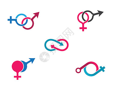 性别符号它制作图案白色标识婚姻女士蓝色信息女孩插图男人女性图片