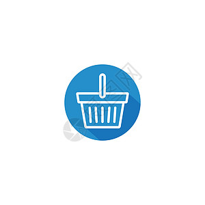 篮子商店和购物车标志矢量模板它制作图案互联网店铺零售网络大车商业销售市场网站图片