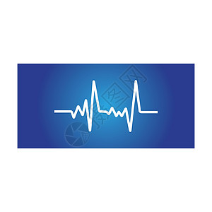 心脉标志模板矢量符号图表心电图医疗韵律健康监视器情况红色脉冲海浪图片