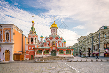 大教堂广场莫斯科红广场历史建筑 位于莫斯科的红色广场旅行历史性遗产正方形首都大教堂旅游博物馆纪念碑国家背景
