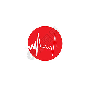心脏脉搏标志模板矢量符号监视器海浪测试生活药品诊断有氧运动心电图心脏病学曲线图片