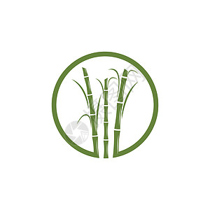 甘蔗 Logo 模板矢量符号热带标识棕榈果汁绿色插图叶子颗粒状贴纸收成图片