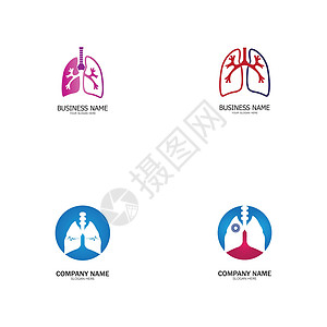 肺部保健标志模板 会徽 设计理念 创意符号 图标 矢量图药品药店治疗结核医生身体标识诊断器官科学图片