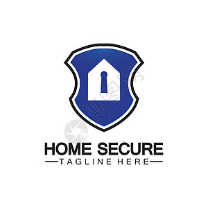 家庭安全标志智能房屋标志设计 家庭保护标志设计模板 矢量盾牌和房子标识图警卫网络建筑插图后卫机构商业电脑技术服务图片