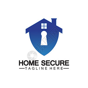 家庭安全标志智能房屋标志设计 家庭保护标志设计模板 矢量盾牌和房子标识图服务财产公寓后卫互联网警卫建筑学电脑技术插图图片