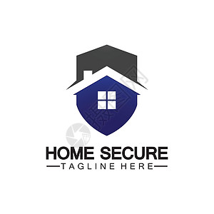 家庭安全标志智能房屋标志设计 家庭保护标志设计模板 矢量盾牌和房子标识图服务电脑公寓警卫商业建造后卫互联网插图控制图片