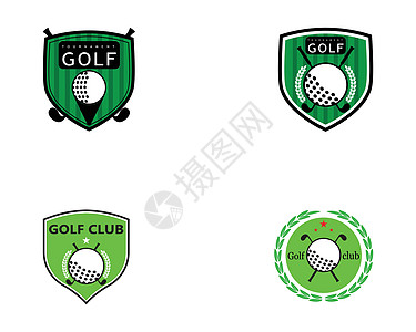高尔夫标志模板矢量图 ico场地数字推杆竞赛徽标比赛吉祥物玩家球童课程图片