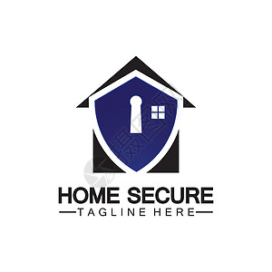 家庭安全标志智能房屋标志设计 家庭保护标志设计模板 矢量盾牌和房子标识图建筑学建造机构公寓技术电脑警卫服务控制商业图片