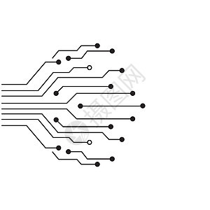 电路标志模板 vecto创造力技术蓝色科学一体化电子网络商业插图线条图片