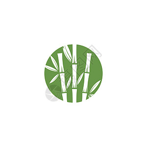 竹 Logo 模板矢量 ico植物标识叶子艺术按摩插图圆圈温泉热带商业图片