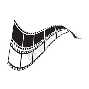 电影标识抽象电影图标矢量图解设计模板白色娱乐创造力卷轴标识框架幻灯片公司摄影照片插画