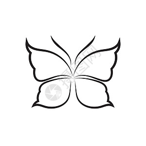 美丽蝴蝶图标设计公司身份飞行花园圆圈温泉商业插图翅膀创造力图片