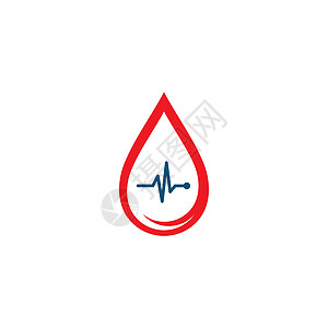 血液标志矢量图解模板援助水滴医疗帮助白色生活液体红色背景图片
