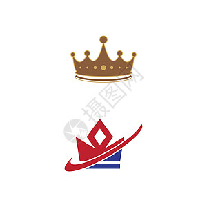 皇冠标志模板矢量 ico装饰品插图库存国王皇家君主剪贴奢华纹章金子图片
