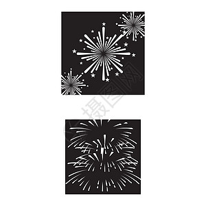 烟花标志模板矢量符号黑色绘画火焰焰火派对周年节日庆典乐趣艺术图片