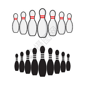 保龄球瓶标志模板 vecto保龄球罢工海报插图活动车道运动白色乐趣竞赛背景图片