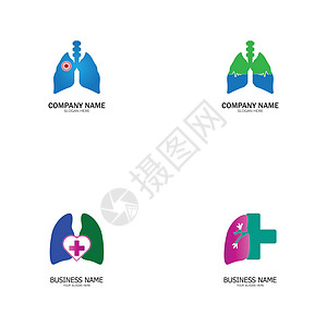 肺部保健标志模板 会徽 设计理念 创意符号 图标 矢量图诊断器官外科科学医院办公室身体标识结核插图图片