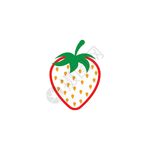草莓徽标模板矢量图标它制作图案食物插图营养午餐美食产品食品水果背景图片