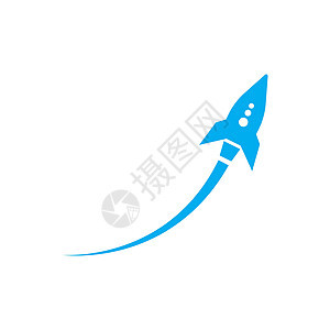 火箭标志模板矢量符号商业发射星系飞船蓝色天空轨道技术创造力地球背景图片