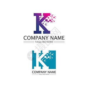 标志设计 K 字母字体概念商业标志矢量和设计初始公司标识品牌皇家艺术创造力线条推广标签身份徽标图片