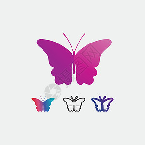 矢量蝴蝶概念图标 标识 它制作图案矢量保健皮肤身体翅膀温泉互联网瑜伽工作室头发昆虫图片
