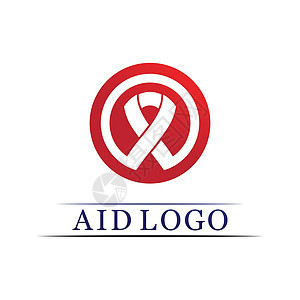 艾滋病丝带标志和世界艾滋病日矢量设计情人生活幸存者预防癌症控制横幅安全帮助疾病图片