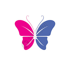 矢量蝴蝶概念简单彩色图标标志矢量动物昆虫网络女士化妆品工作室互联网商业保健头发女性飞行图片