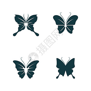 矢量蝴蝶概念简单彩色图标标志矢量动物昆虫卫生身体瑜伽标识保健化妆品飞行互联网头发翅膀图片