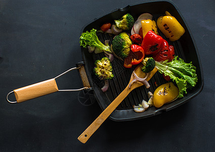 健康食品概念胡椒餐巾银器烹饪食物西红柿毛巾蔬菜桌子乡村图片