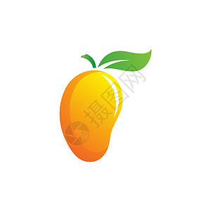 芒果图标矢量图设计果汁插图橙子植物食品水果叶子营养标志果味图片