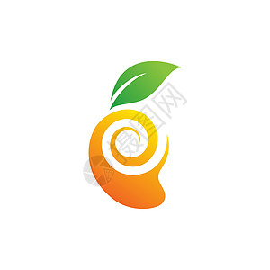 芒果图标矢量图设计徽章插图果汁食物标志营养水果食品甜点橙子图片