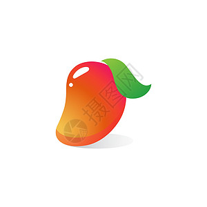芒果图标矢量图设计甜点营养徽章叶子食物热带果汁标识果味卡通片图片