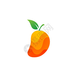 芒果图标矢量图设计徽章食物卡通片植物橙子营养标识甜点水果插图图片