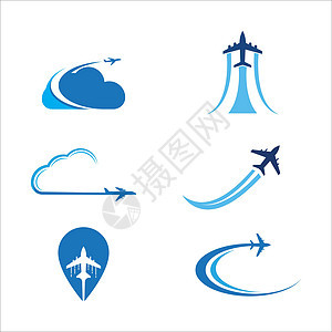 飞机图标矢量图解设计车辆空气航班速度旅游艺术喷射旅行天空航空公司图片