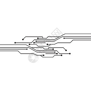 电路标志模板 vecto蓝色电子公司网络一体化徽标技术插图创造力线条背景图片