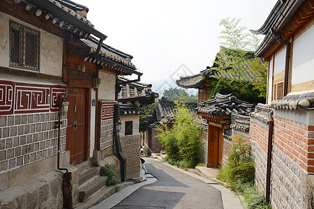 朝鲜老城古董历史文化旅游建筑学村庄房子地标石头游客图片