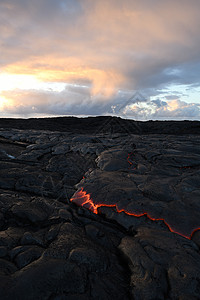 熔岩表面流活力液体地热红色公园流动岩石火山国家危险图片