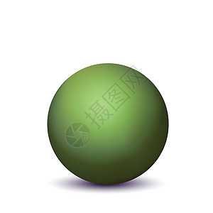 玻璃绿球或珍贵珍珠 在白色背景上突出显示的光滑逼真的 ball3D 抽象矢量插图 带阴影的大金属泡泡塑料网络反射玻璃球紫色圆圈液图片