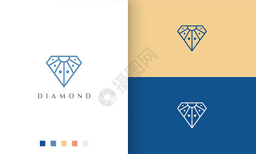 简约现代风格的独特钻石标志图片