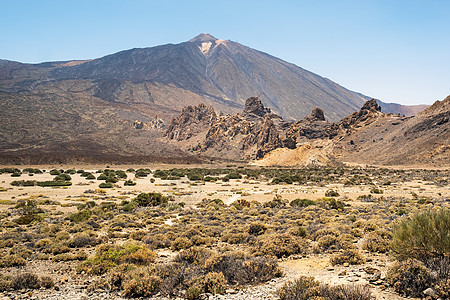 西班牙德涅里夫国家公园的一个弹坑野生动物天空旅游山脉火星旅行景观岩石航班远足图片