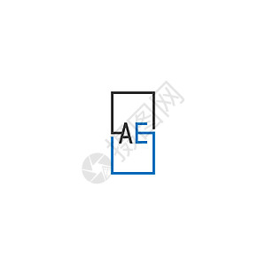 AE 标志字母设计概念品牌身份商业圆圈标识字体互联网技术创造力黑色图片